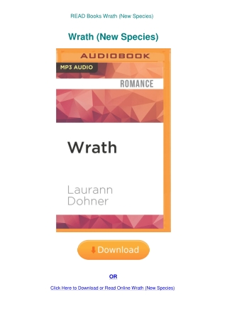 READ Books Wrath (New Species)