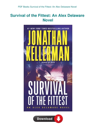 PDF Books Survival of the Fittest An Alex Delaware Novel