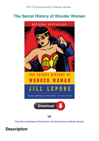 PDF The Secret History of Wonder Woman
