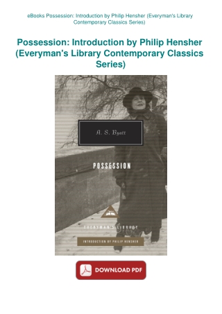 eBooks Possession Introduction by Philip Hensher (Everyman's Library Contemporary Classics Series)