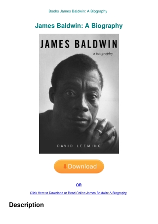 Books James Baldwin A Biography