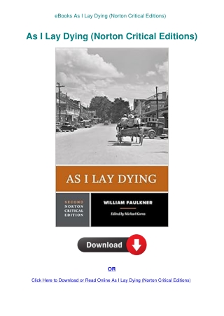 eBooks As I Lay Dying (Norton Critical Editions)
