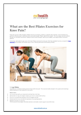 What are the Best Pilates Exercises for Knee Pain