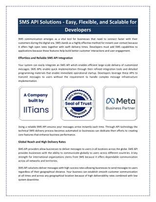 sms api solutions easy flexible and scalable