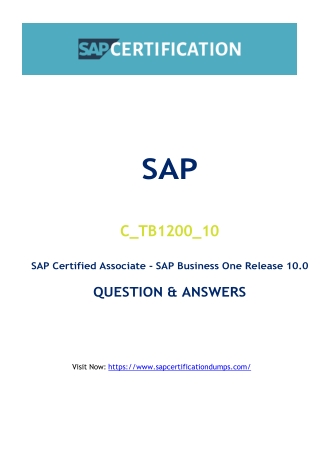 Explore the Power of C_TB1200_10 Exam Dumps for SAP Certification Success