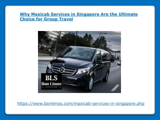 Why Maxicab Services in Singapore Are the Ultimate Choice for Group Travel