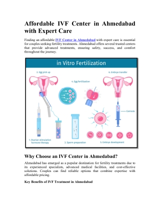 Affordable IVF Center in Ahmedabad with Expert Care