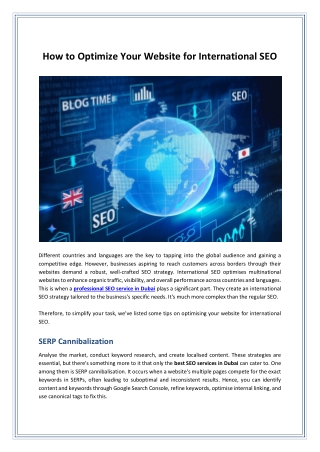 How to Optimize Your Website for International SEO