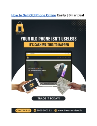 how to sell old phone online easily smartdeal
