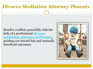 Divorce Mediation Attorney Phoenix