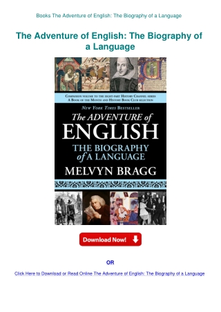 Books The Adventure of English The Biography of a Language