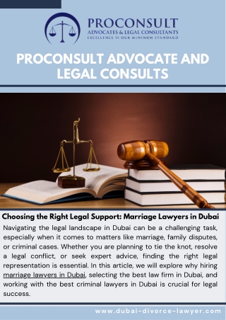 Choosing the Right Legal Support Marriage Lawyers in Dubai