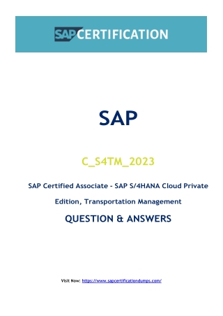 Can C_S4TM_2023 Exam Dumps Really Boost Your SAP Certification Score?