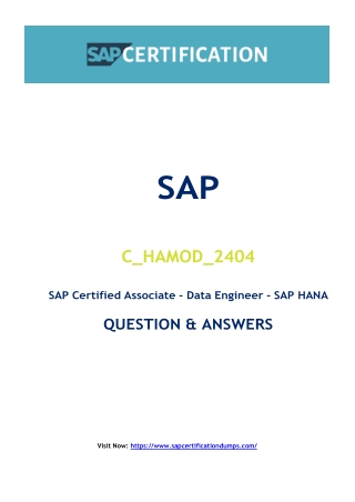 Why Smart Candidates Are Trusting C_HAMOD_2404 Exam Dumps for SAP Certification