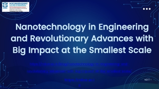 nanotechnology in engineering and revolutionary