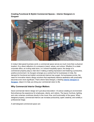 creating functional stylish commercial spaces