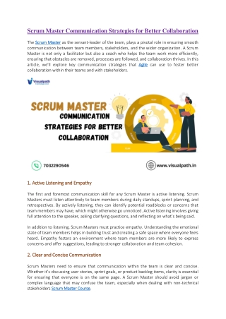 scrum master communication strategies for better