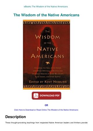 eBooks The Wisdom of the Native Americans