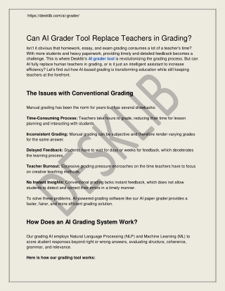 https desklib com ai grader