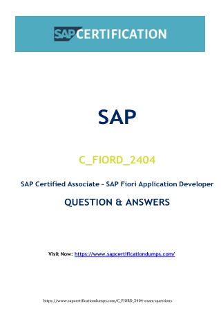 Why C_FIORD_2404 Exam Dumps Are Revolutionizing the Landscape for SAP Profession