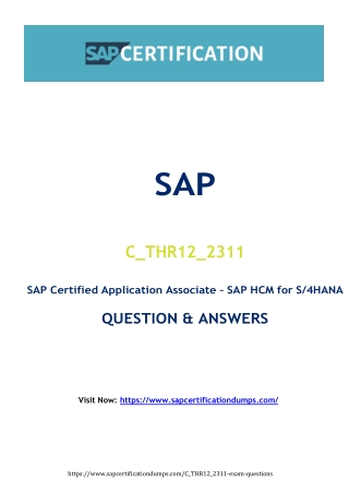 Explore the Impact of C_THR12_2311 Exam Dumps for SAP Certification Success