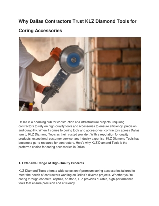 why-dallas-contractors-trust-KLZ-diamond-tools-for-coring-accessories