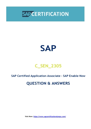 Why C_SEN_2305 Exam Dumps Might Be Your Solution to SAP Certification Victory