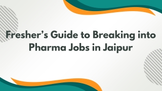 fresher s guide to breaking into pharma jobs