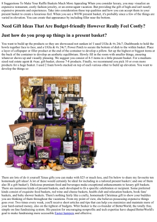 8 suggestions to make your raffle baskets much