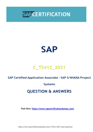 Why Smart Candidates Are Relying on C_TS412_2021 Exam Dumps for SAP Certificatio