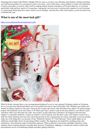preparing secret santa gifts within a budget plan