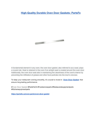 High-Quality Durable Oven Door Gaskets_ PartsFe