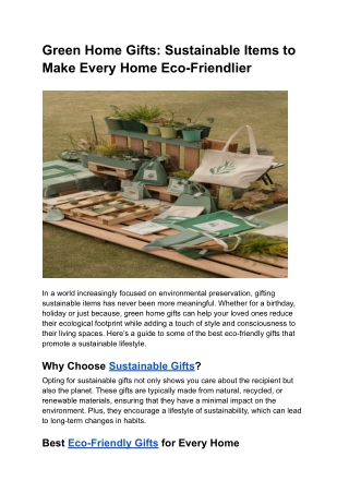 Green Home Gifts_ Sustainable Items to Make Every Home Eco-Friendlier