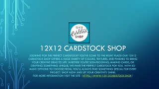 12x12 Cardstock Shop Presentation