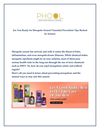 Are You Ready for Mosquito Season Essential Prevention Tips Backed by Science