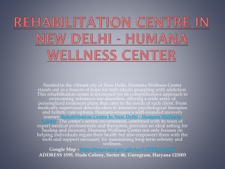 De Addiction Treatment Centre In Delhi - Humana Wellness Center