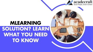 mlearning solution learn what you need to know