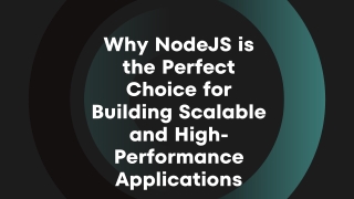 why nodejs is the perfect choice for building