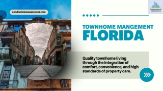 Expert Townhome Management Services in Florida