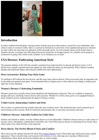 The Most Up To Date Trends in Women's Dresses: A Detailed Look