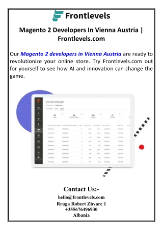 Magento 2 Developers In Vienna Austria | Frontlevels.com