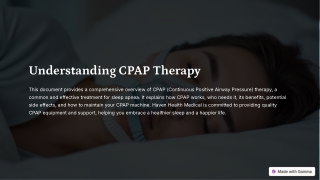 Understanding CPAP Therapy