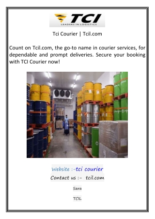 Tci Courier  Tcil.com