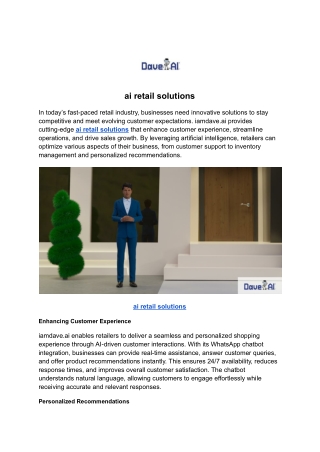 ai retail solutions