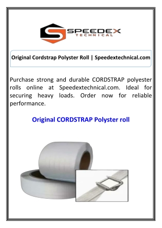 original cordstrap polyster roll speedextechnical