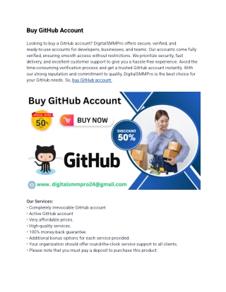 How to Buy GitHub Account in 2025