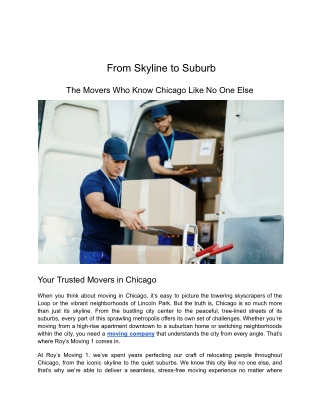 from skyline to suburb