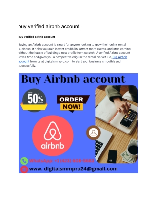 Top 15 Trusted Platforms to Buy Verified Airbnb Accounts in ...