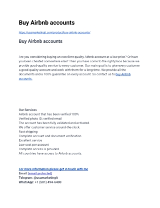 Buy Airbnb accounts