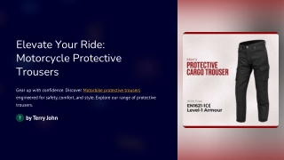 Find the Perfect Protective Trousers for Every Ride & Work Environment